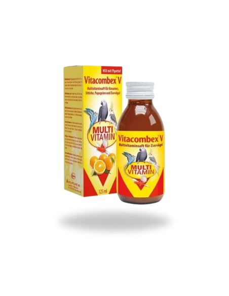 Multivitaminico líquido para aves VITACOMBEX V QUIKO 125 ml